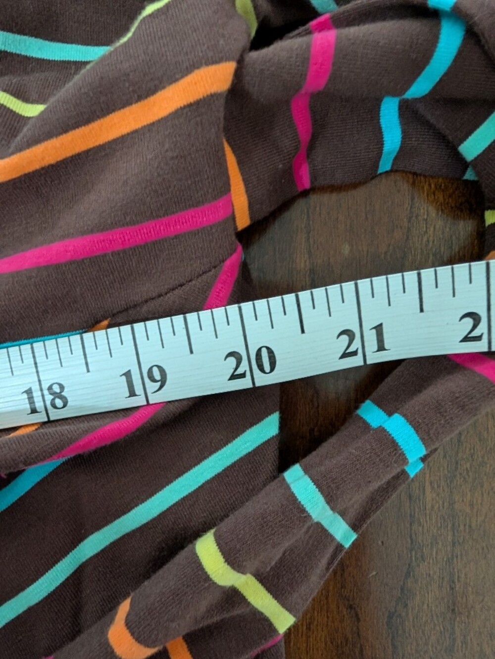 BloomChic Side Tie Brown And Rainbow Dolman Sleeve Dress, Size 18/20 - Picture 7 of 7